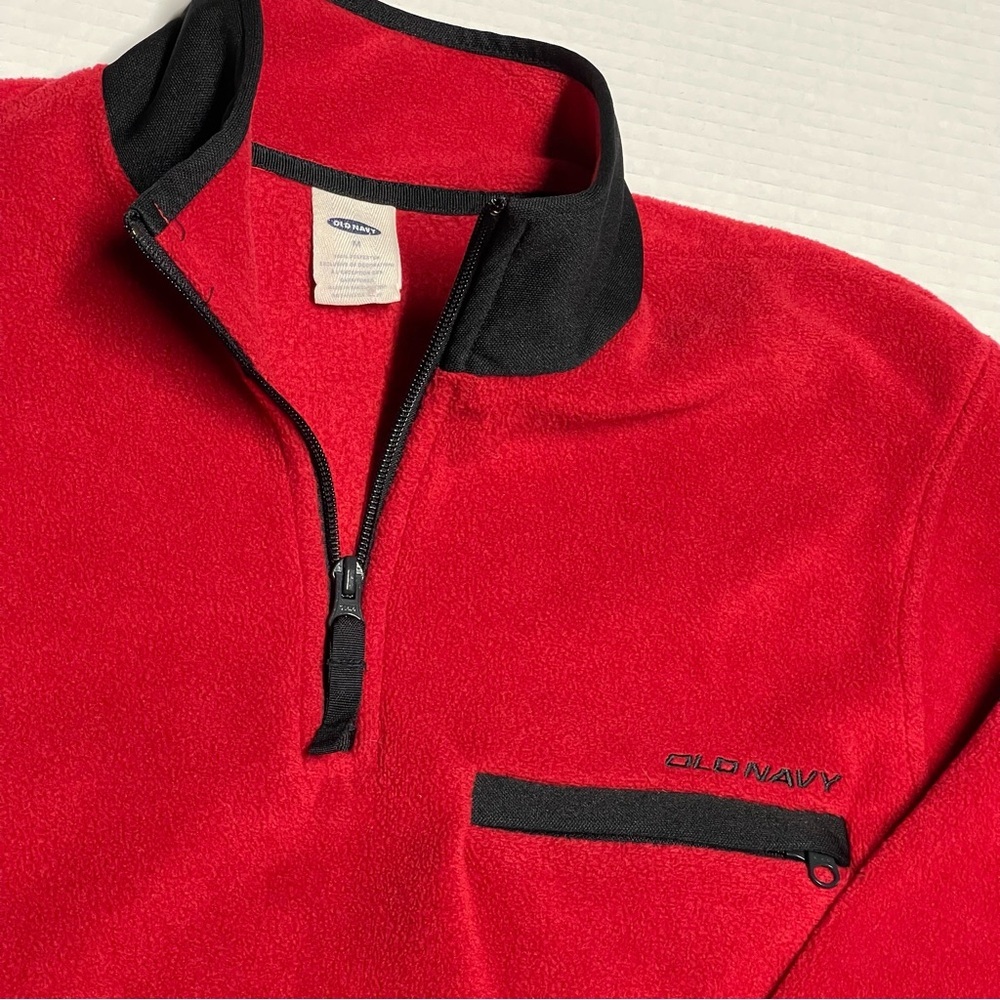 Old Navy Y2K Vintage Quarter Zip Fleece Men’s Medium Pullover Jacket 90s